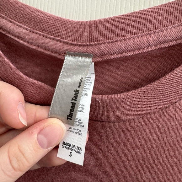 Thread Tank Pink Graphic T-Shirt with Mountain Design - Picture 2 of 4